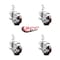 Service Caster 3.5 Inch Maroon Poly Wheel Swivel 7/8 Inch Square Stem Caster Set with Brake SCC SCC-SQ20S3514-PPUB-MRN-TLB-78-4 - alternate 4